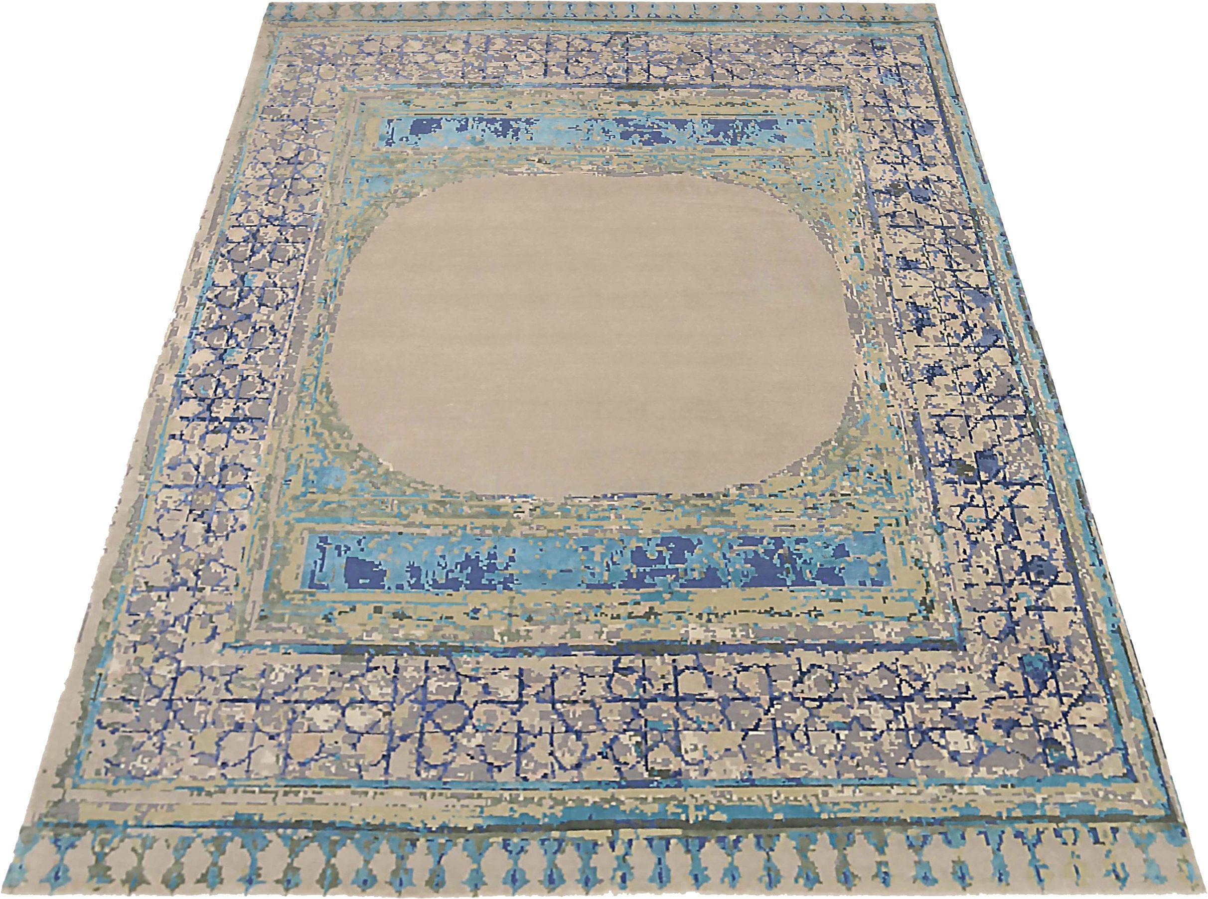 Discover the elegance of India item featuring Area Rugs in Circa 1990. Designed with Wool and BlueBrownGreenIvory, this exclusive design is perfect for enhancing your space.