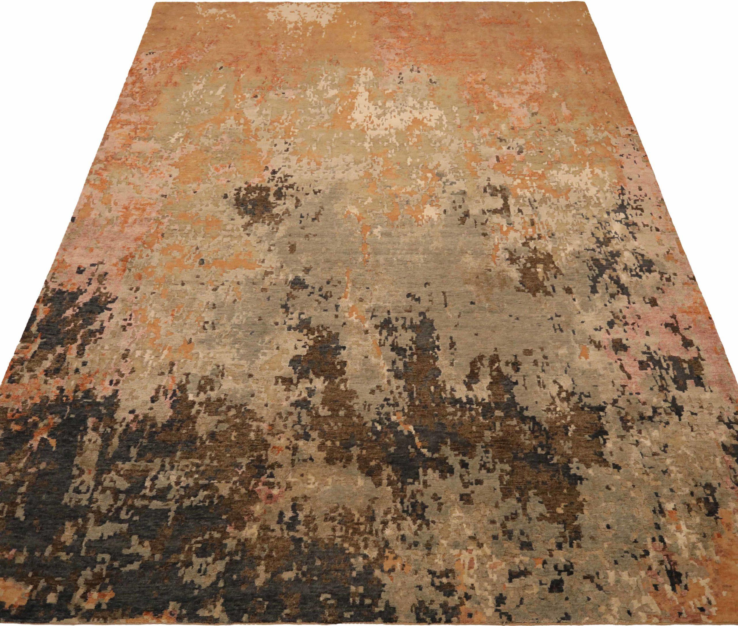 Discover the elegance of India item featuring Area Rugs in Circa 1990. Designed with Wool and BrownGreenIvoryOrange, this exclusive design is perfect for enhancing your space.