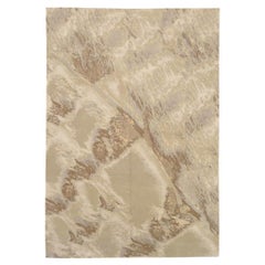 India Area Rugs Circa 1990 - Wool Brown Ivory Design - 91716