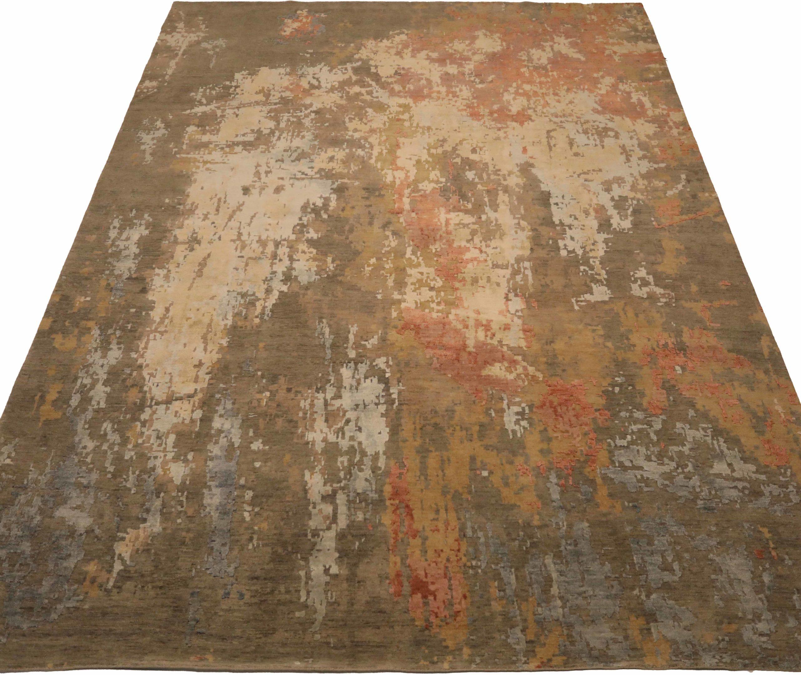 Discover the elegance of India item featuring Area Rugs in Circa 1990. Designed with Wool and BrownIvoryRedYellow, this exclusive design is perfect for enhancing your space.
