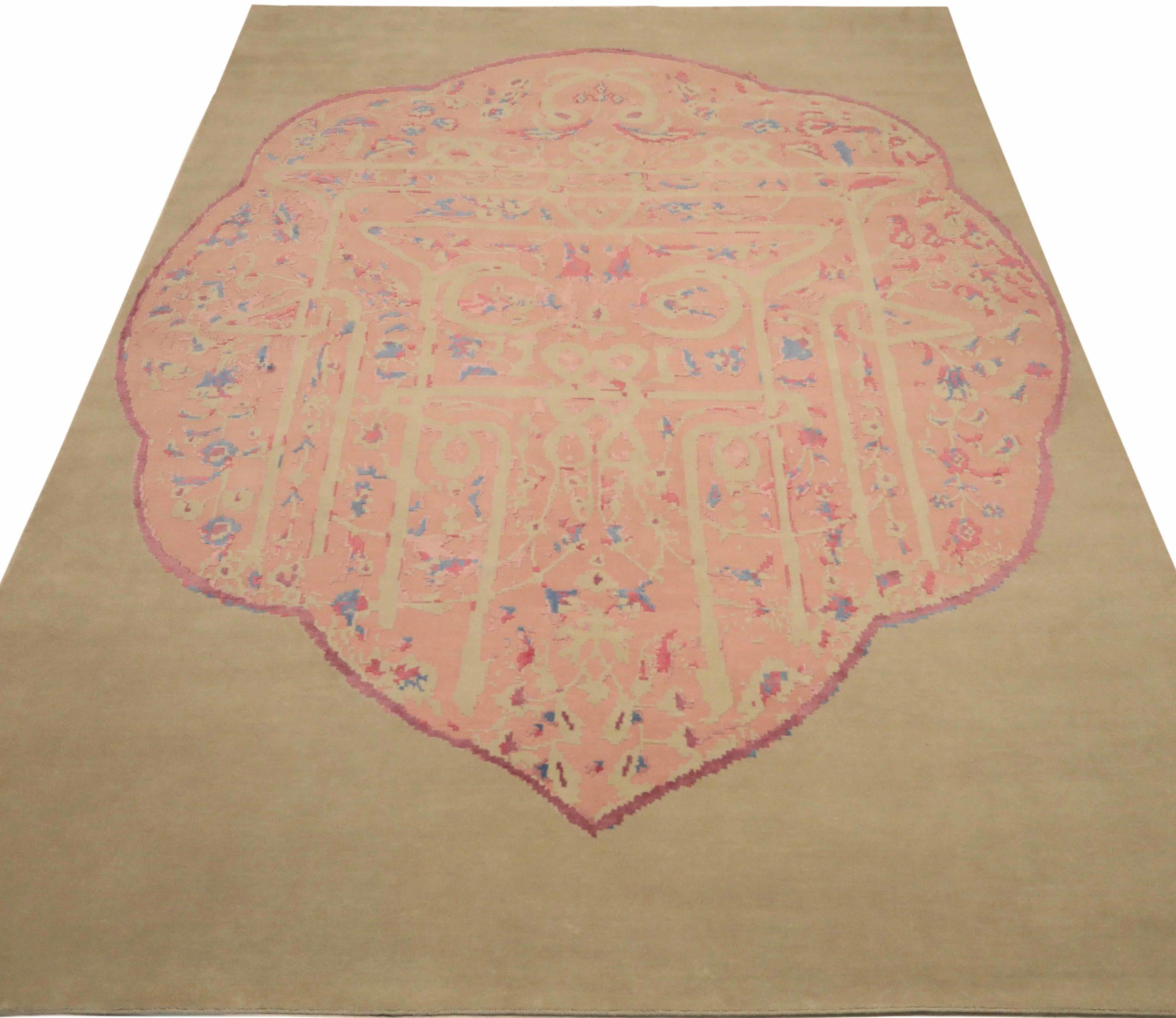 Discover the elegance of India item featuring Area Rugs in Circa 1990. Designed with Wool and IvoryPinkTaupe, this exclusive design is perfect for enhancing your space.