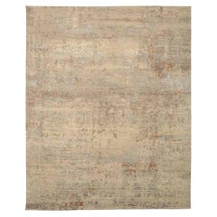 Tappeti India Circa 1990 - Lana Avorio Taupe Design - 91683