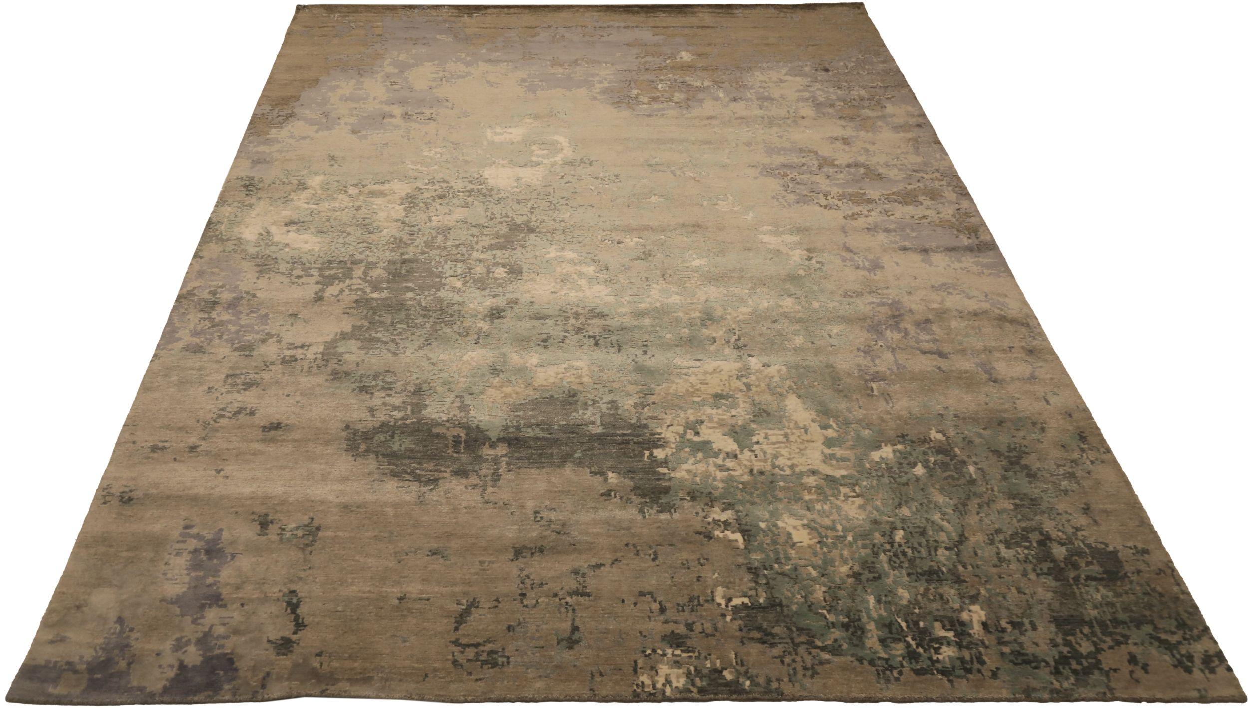 Découvrez l'élégance de l'article d'Eleg présentant des tapis de zone de Circa 1990. Conçu avec de la laine et du BrownGrayIvoryPurpelTaupe, ce design exclusif est parfait pour mettre en valeur votre espace.