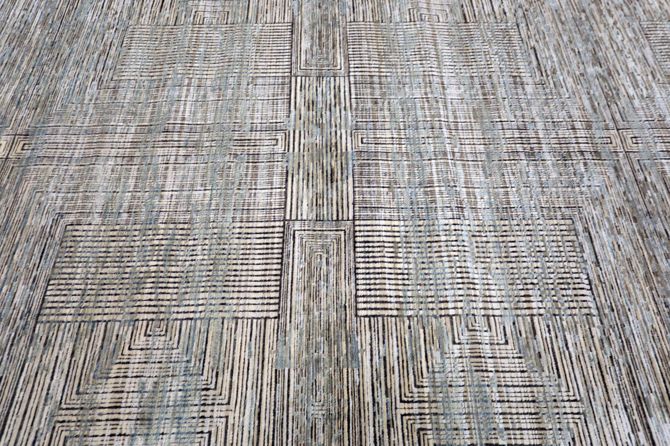 Indien Tapis de sol de l'Inde - Laine Brown Design/One - 93277 en vente