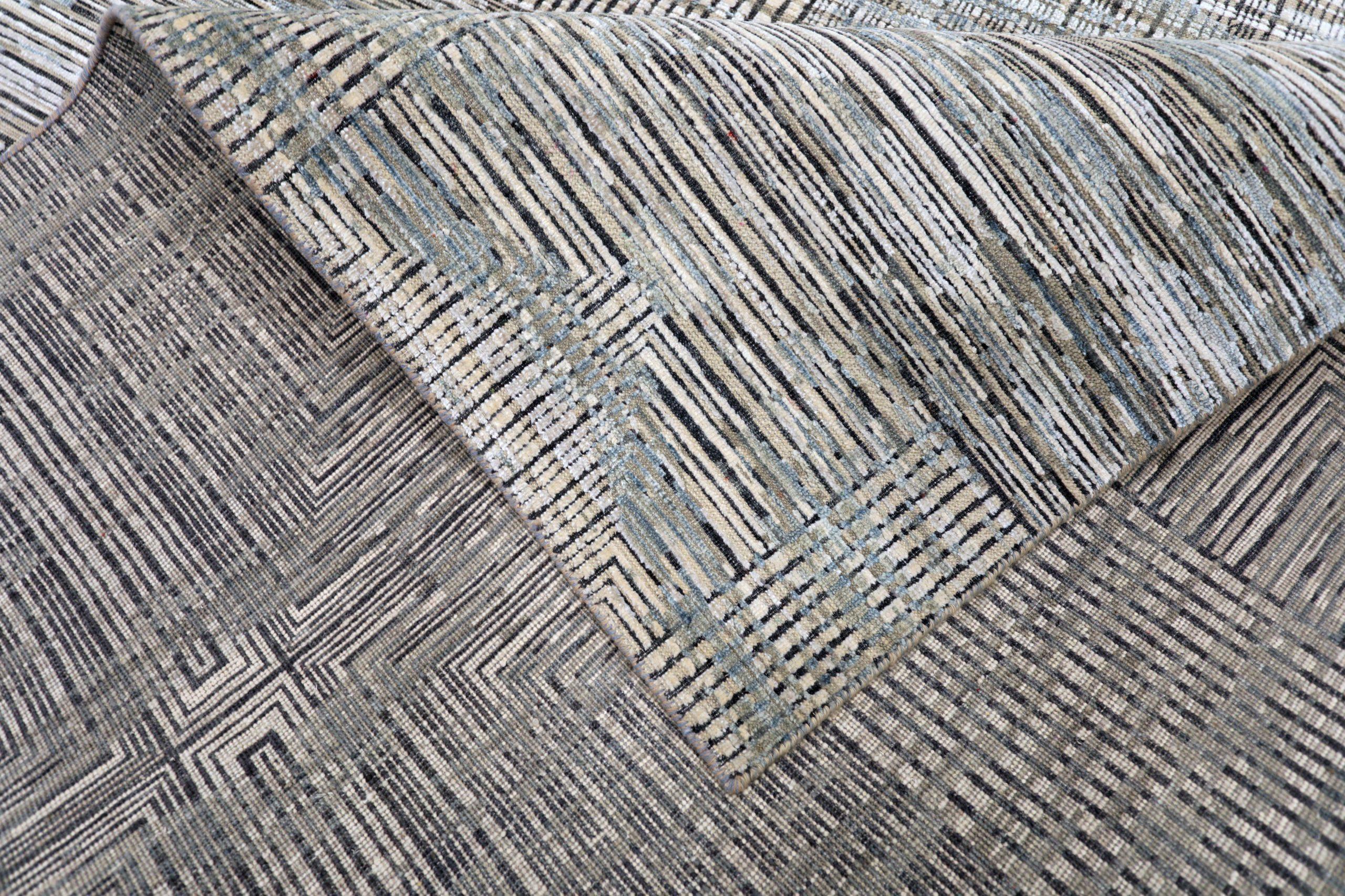 Tapis de sol de l'Inde - Laine Brown Design/One - 93277 Excellent état - En vente à Dallas, TX