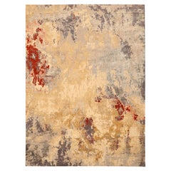 India Area Rugs - Wool Brown Red Shades of Gray / silver - 93776