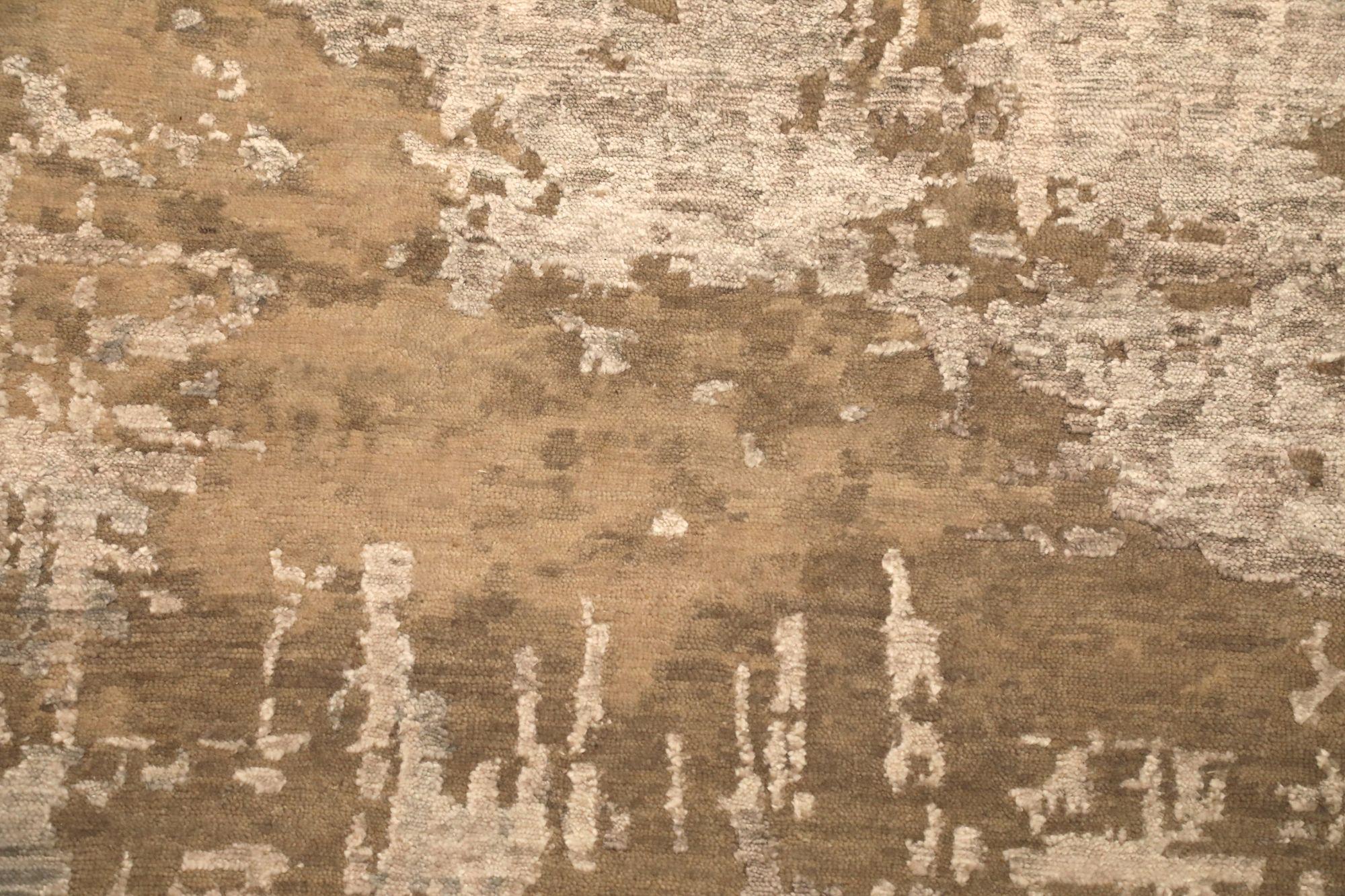 Indische Teppiche – Wolle, elfenbeinfarben, taupefarben, Design – 97327 (20. Jahrhundert) im Angebot