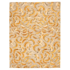 Tappeti India Banana - Lana Avorio Disegno Giallo - 94102