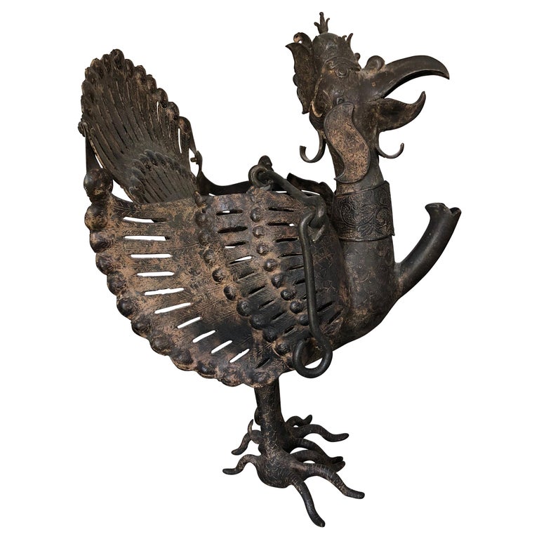 India Bird Oil Lamp For Sale at 1stDibs