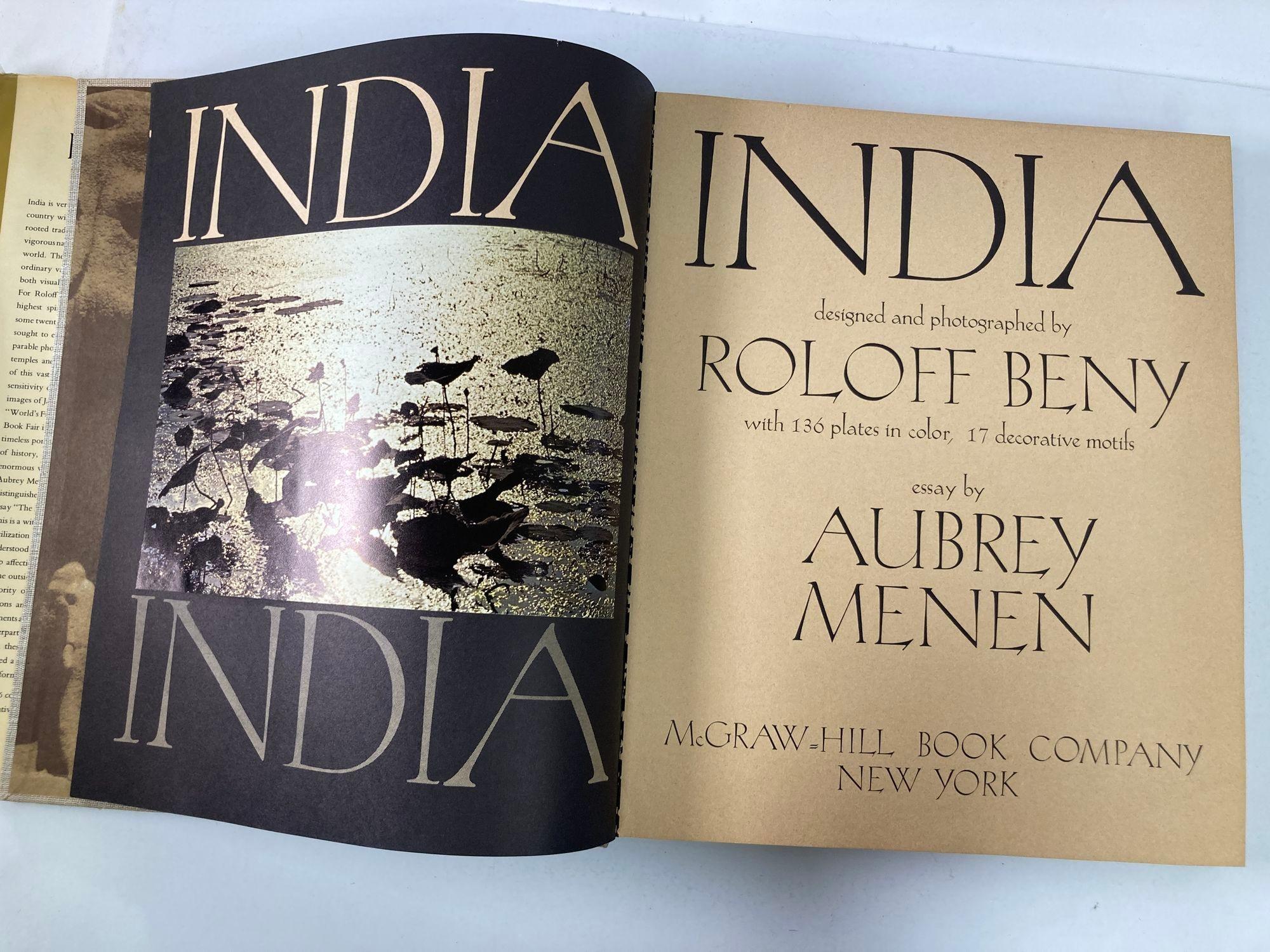 India by Beny Rolloff and Aubrey Menen 1st Edition Hardcover Book For Sale 2