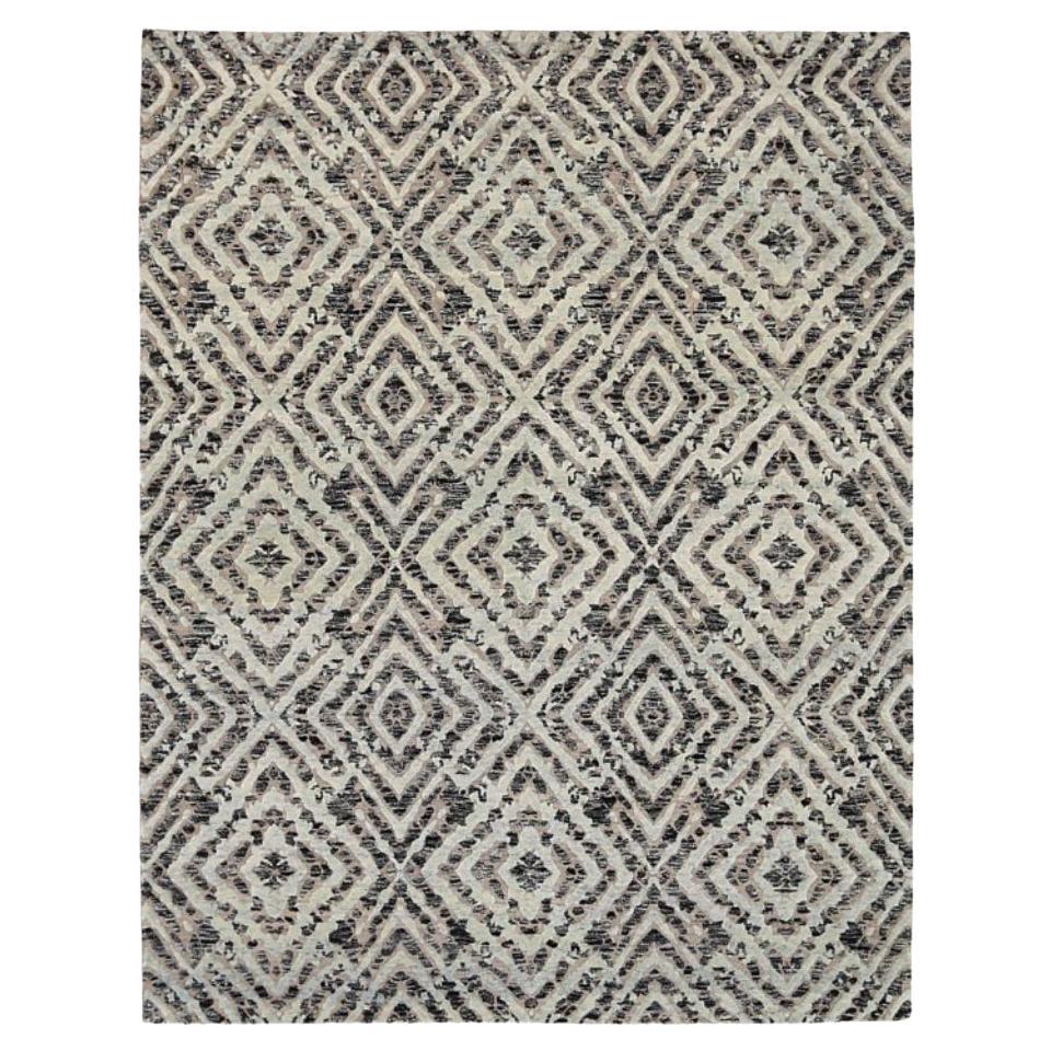 India Cameron Collection Area Rugs Circa 1990 - Wool Brown Ivory Design - 91746