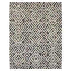 India Cameron Collection Area Rugs Circa 1990 - Wool Brown Ivory Design - 91746
