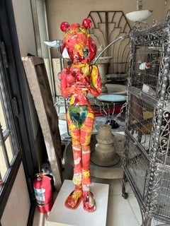 India Caryatid Ceramics, Design: Ernesto Arellano, Anime, life-size sculpture