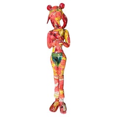 India Caryatid Ceramics, Design: Ernesto Arellano, Anime, life-size sculpture