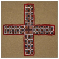Perlenbesetztes Chaupar-Spielbrett aus Indien, um 1920