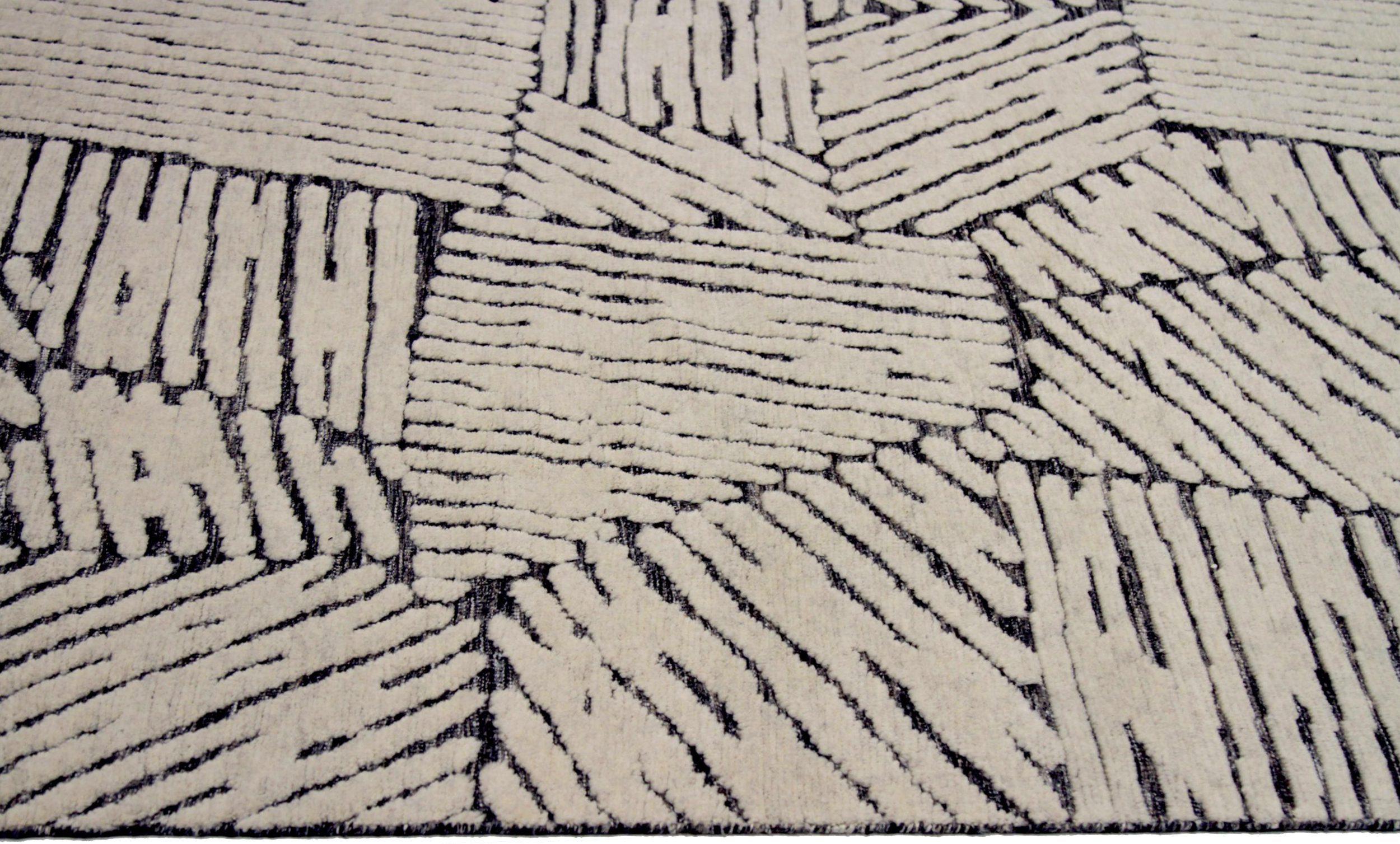 Alfombra India Freeform Small Circa 1990 - Lana Marrón Ivory Design - 90611 Indio en venta