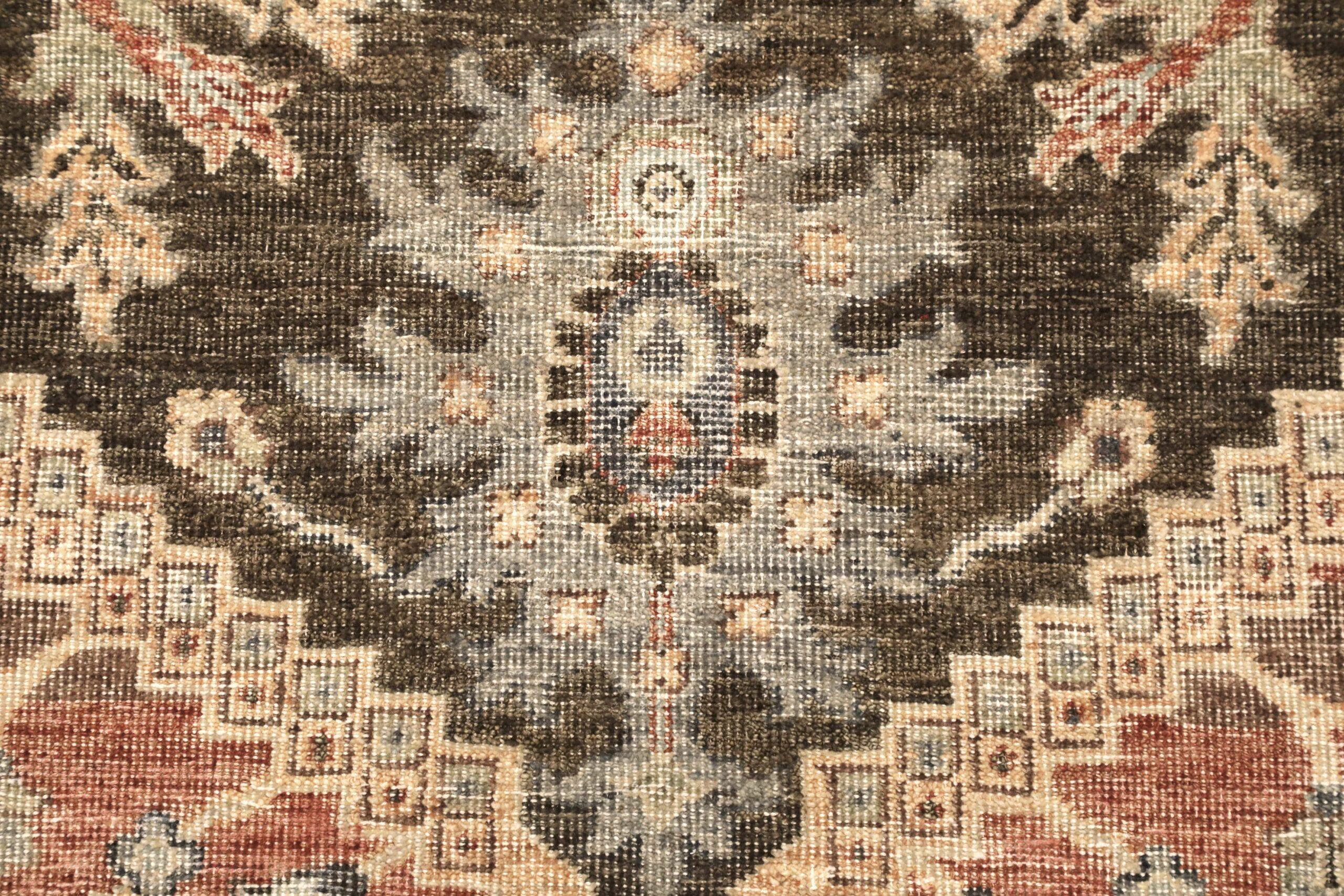 Tappeti India Heriz - Lana Marrone Design/One - 96607 In condizioni ottime in vendita a Dallas, TX