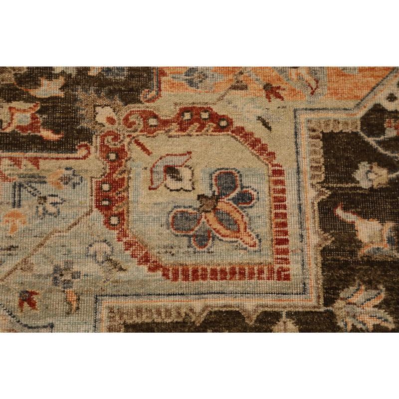 Indiano Tappeti India Heriz - Lana, Marrone, Arancione, Rosso, Design/One in vendita