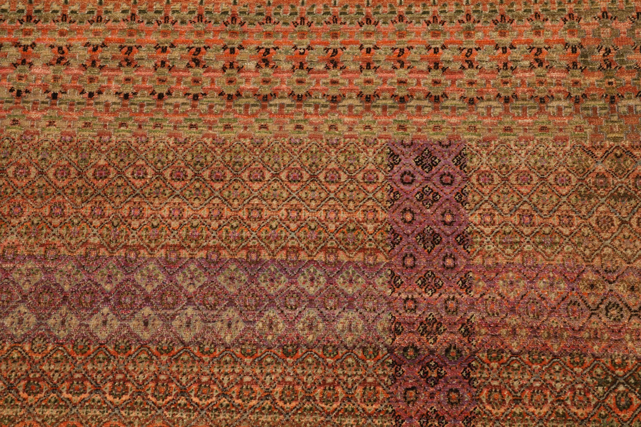 Indien Ikat Over Size Teppich - Wolle Grün Rot Gelb Design - 93870 im Zustand „Hervorragend“ im Angebot in Dallas, TX