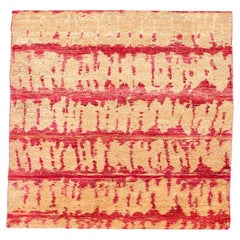 Alfombra Ikat India - Lana Diseño Rojo Marfil - 94265