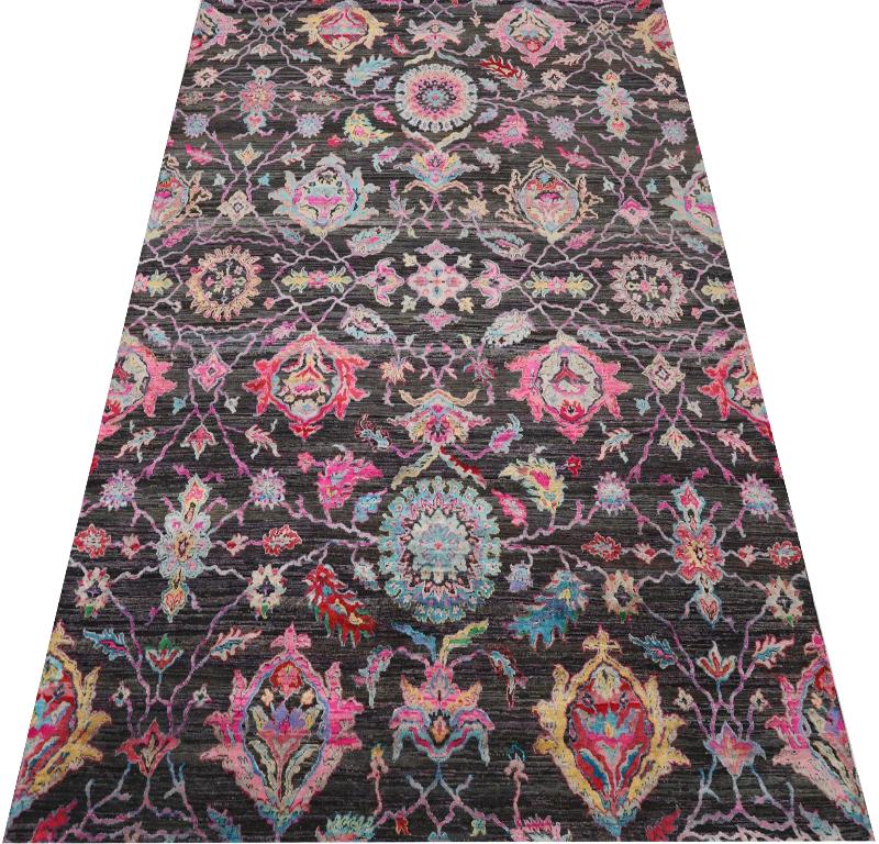 Indien Indien Bereich Teppiche - Blau Grün Rosa Gelb Design/One - 93270 (Stammeskunst) im Angebot