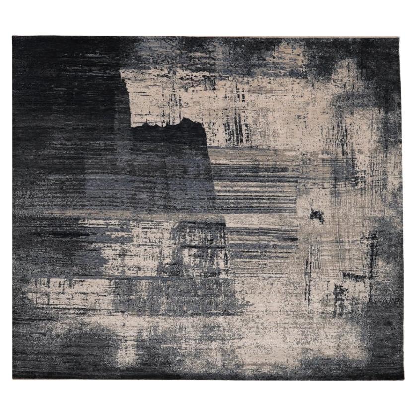 Tappeti India India - Lana Nero Grigio Avorio Design - 96621