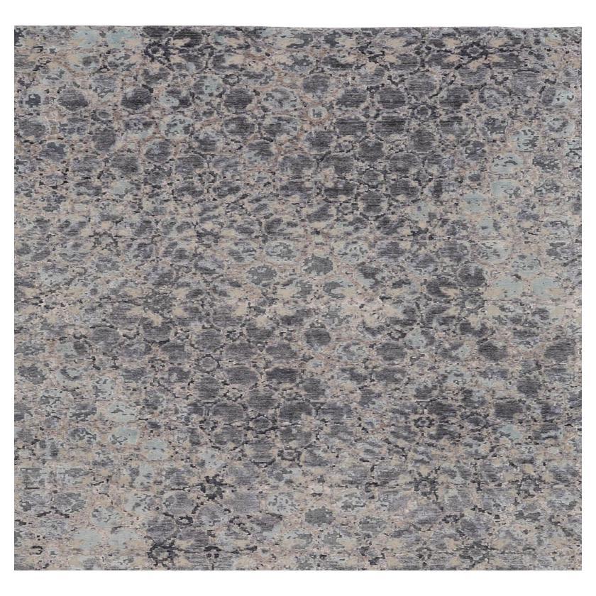 India India Area Rugs - Wool Blue Brown Ivory Purpel Design - 93295
