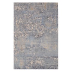 Tappeti India India - Lana Blu Grigio Avorio Design - 93301