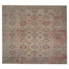 Tappeti India India - Lana Blu Avorio Arancione Rosso Design - 96620