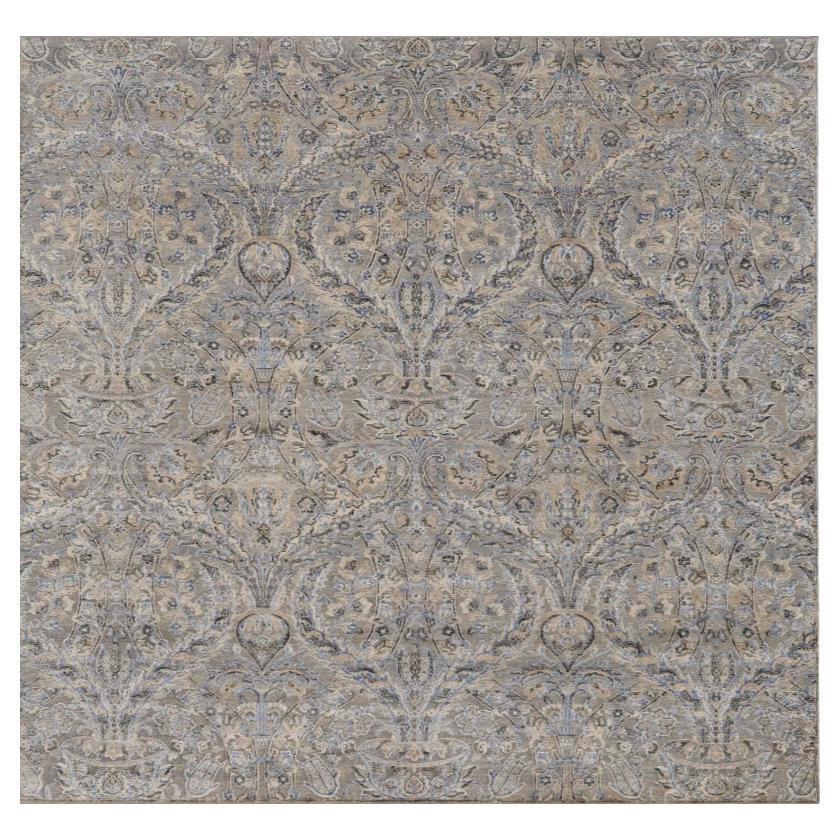 India India Area Rugs - Wool Blue Ivory Taupe Design - 93285