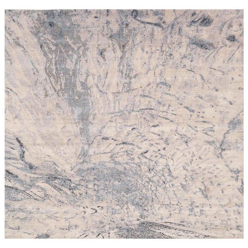India Teppiche - Wolle Blau Elfenbein Taupe Design - 93291