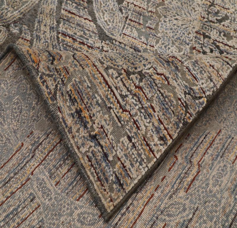 Indien Indien Bereich Teppiche - Wolle Brown Elfenbein Taupe Design - 93284 (Indisch) im Angebot