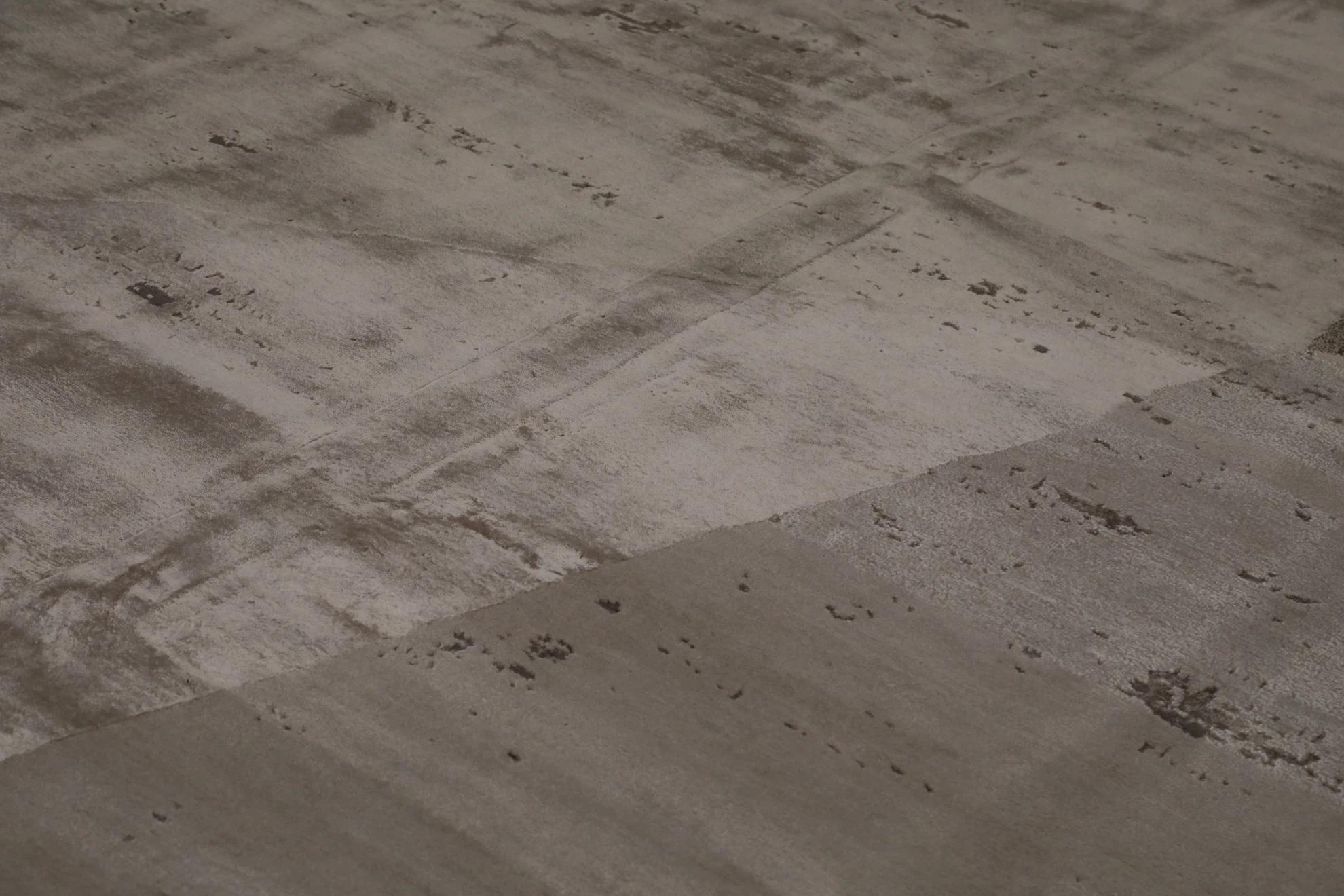 Indien Indien Bereich Teppiche - Wolle Brown Elfenbein Taupe Design - 99637 (Handgeknüpft) im Angebot