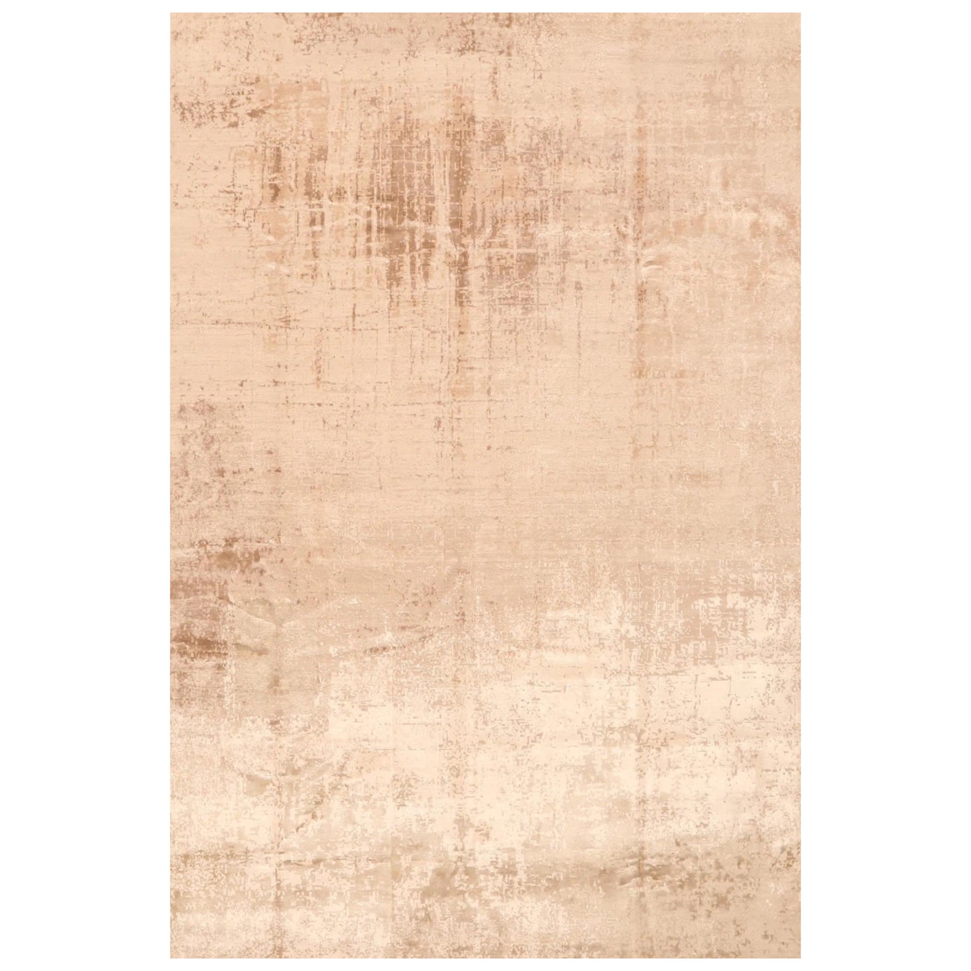 Tapis de sol de l'Inde - Laine Brown Taupe Design - 99644