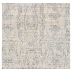 India India Area Rugs - Wool Gray Green Ivory Design - 93278