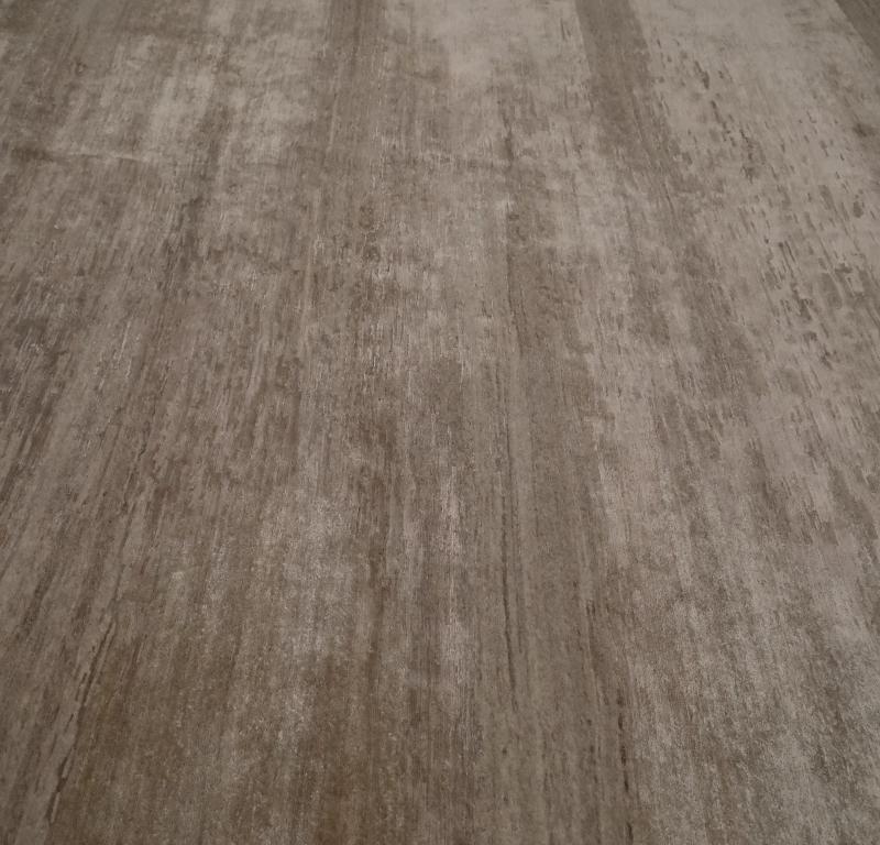 Indien Indien Over Size Teppich - Wolle Braun Elfenbein Taupe Design - 99597 (Handgeknüpft) im Angebot