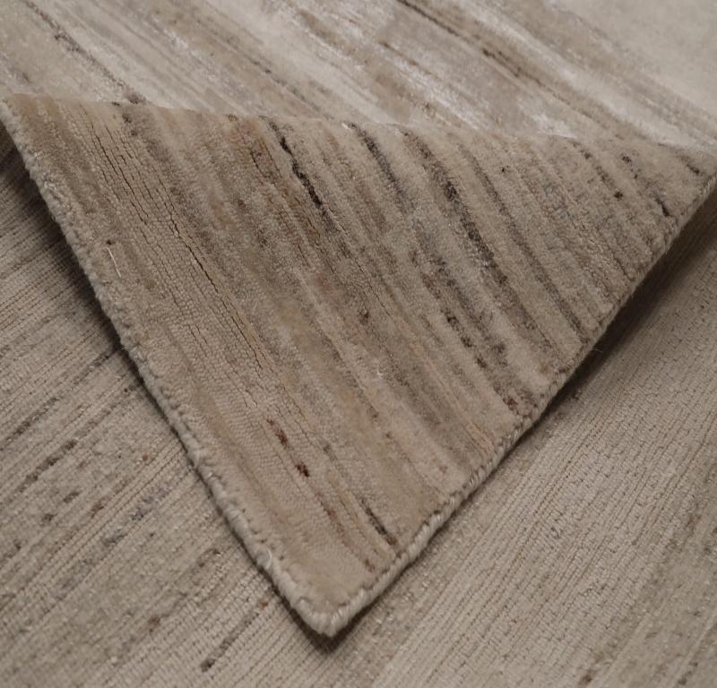 Indien Indien Over Size Teppich - Wolle Braun Elfenbein Taupe Design - 99599 (Moderne) im Angebot