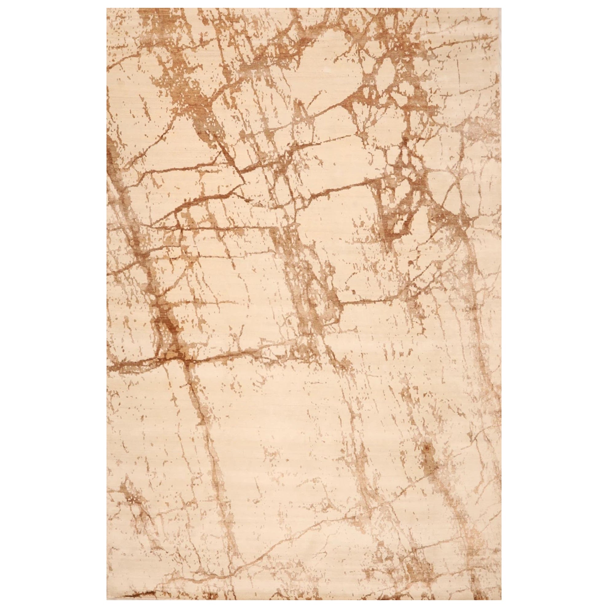 India India Over Size Teppich - Wolle Brown Taupe Design - 99653