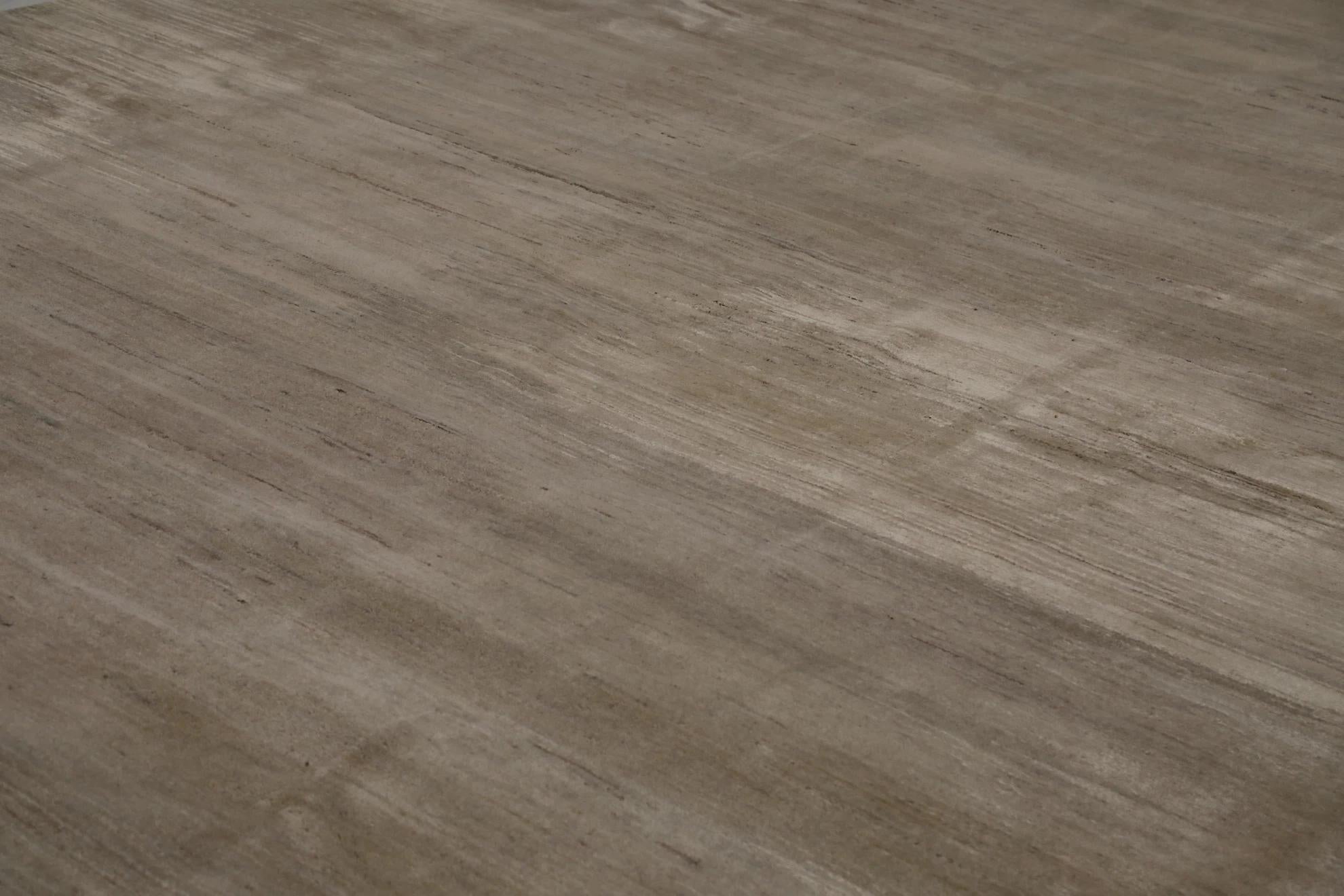 Tissé à la main Tapis surdimensionné Inde - motif taupe en laine - 99634 en vente