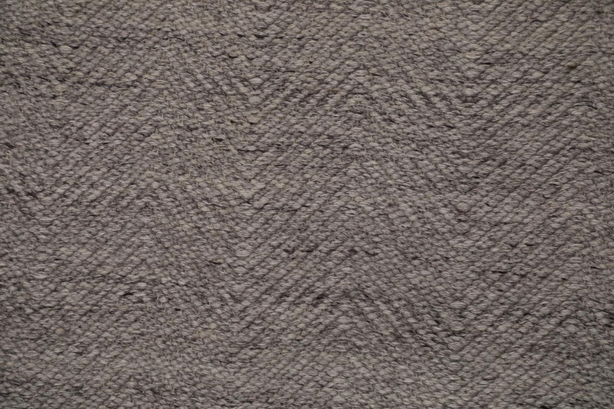 India Läufer Circa 1990 - Wolle Taupe Design - 99121 (Handgeknüpft) im Angebot