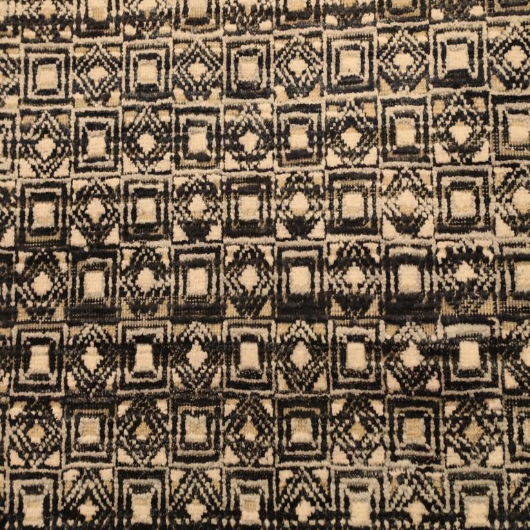 Indien Indien Läufer Teppich - Wolle Braun Elfenbein Design - 94204 (Moderne) im Angebot