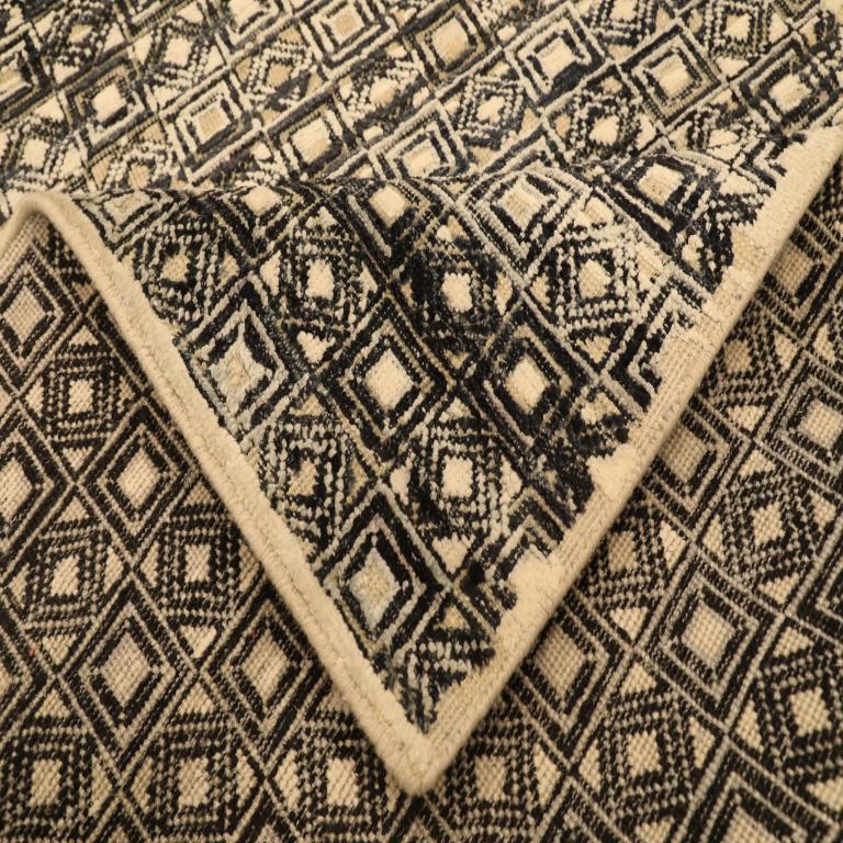Indien Indien Läufer Teppich - Wolle Braun Elfenbein Design - 94204 (Indisch) im Angebot