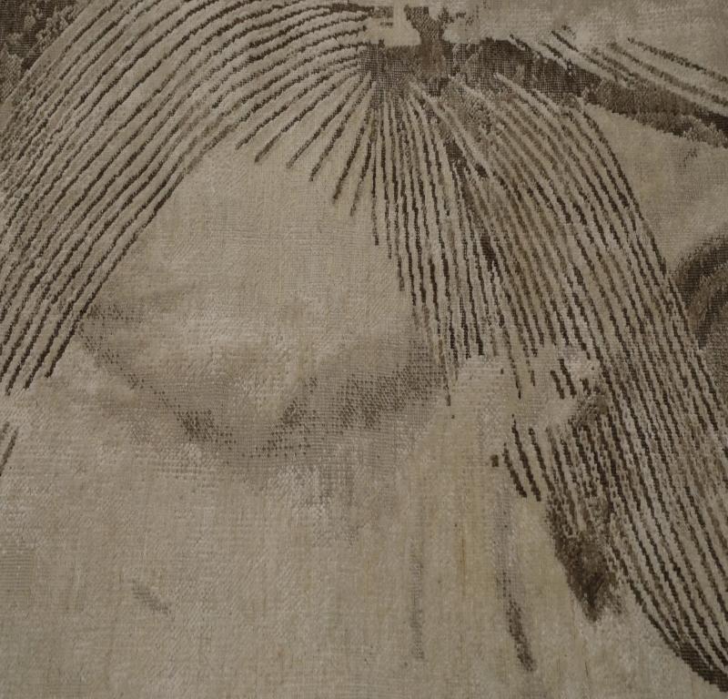 Indien Indien Läufer Teppich - Wolle Braun Elfenbein Design - 99110 (Handgeknüpft) im Angebot