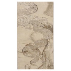India India Runner Rug - Wool Brown Ivory Design - 99110