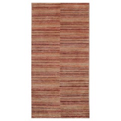 India India Runner Rug - Wool Ivory Orange Red Design - 99114