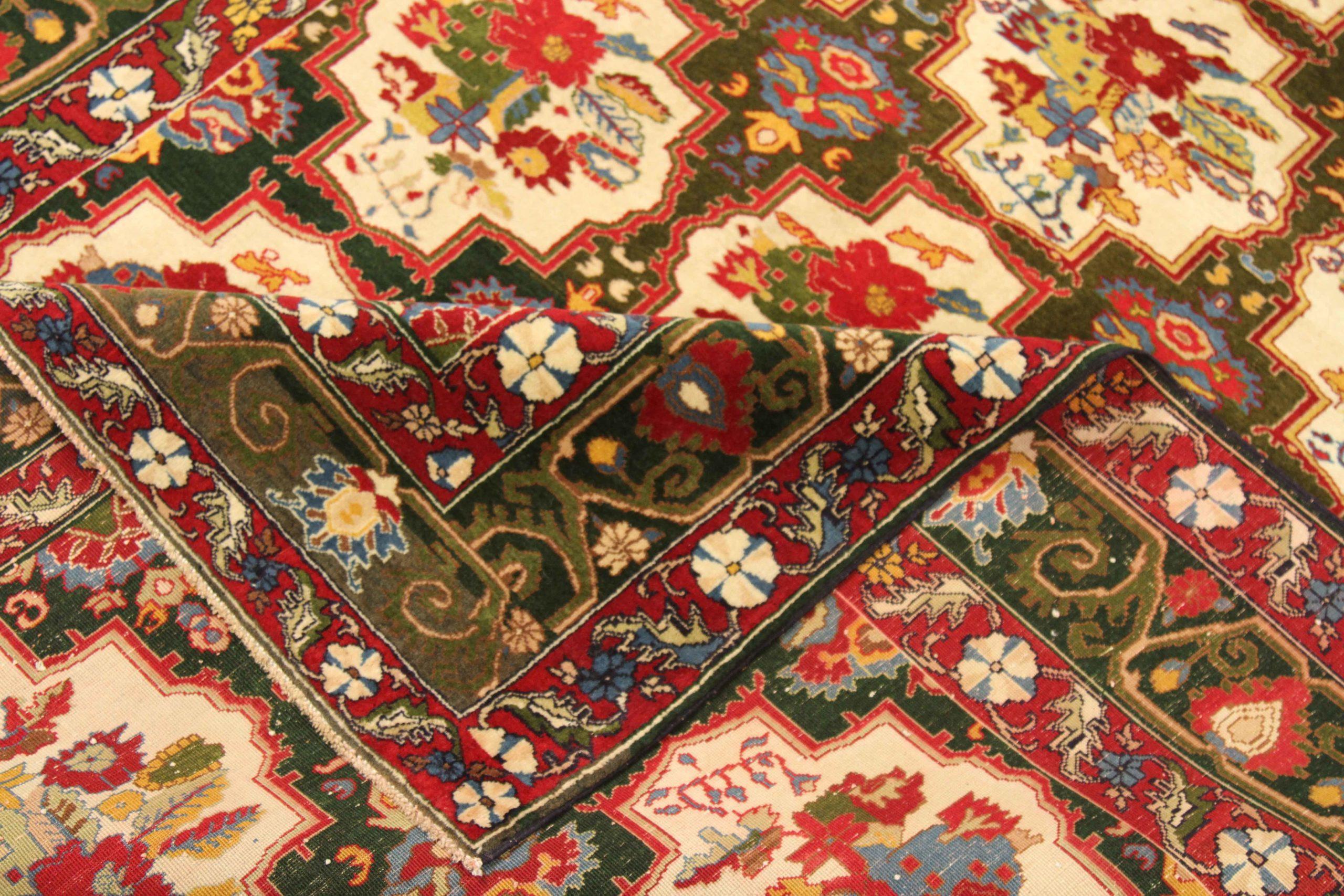 Indian India India Small Rug - Wool Black Ivory 10528 For Sale