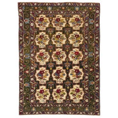Tappeto India Small - Lana Nero Avorio 10528