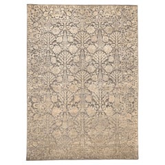 Indien Kerman Area Rugs - Wolle Brown Elfenbein Design - 94181