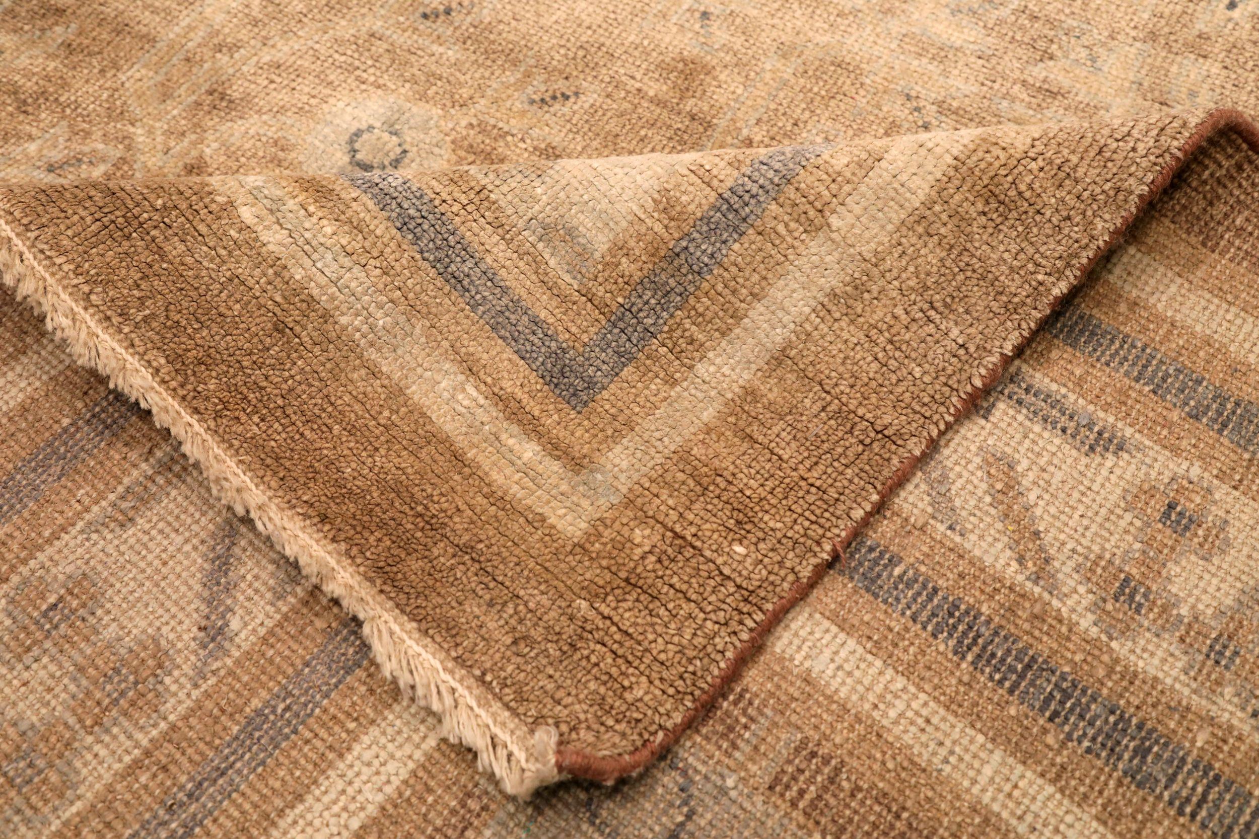 Indien Tapis de zone India Khotan - Laine Brown Design/One - 94098 en vente