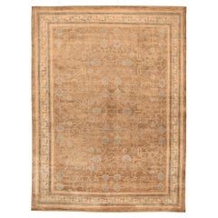 Indien Khotan Teppiche - Wolle Braun Elfenbein Design - 94098